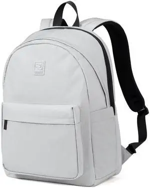 Hanke Travel Backpack for Women Men, Small College Laptop Backpack, Lightweight Water-Resistant Work Bookbag, Cute Casual Daypack for 15.6 Inch Laptop, Rock Grey