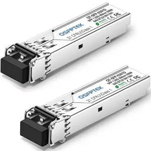 SFP Module, 1000Base-SX Transceiver, 1.25G Gigabit Multimode SFP to LC, MMF 850nm 550m DOM, Mini-GBIC for Cisco GLC-SX-MMD, Meraki MA-SFP-1GB-SX, Mikrotik, Supermicro, Ubiquiti, Netgear - 2Pack