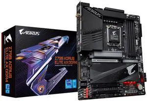 GIGABYTE Z790 AORUS Elite AX DDR4 ATX Motherboard with Intel Z790, Quad M.2, PCIe 5.0, Wi-Fi 6E, 2.5GbE LAN
