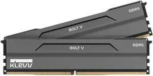 KLEVV Bolt V DDR5 32GB (2x16GB) 6400MHz CL30 A-DIE 1.35V Gaming Desktop Ram Memory SK Hynix Chip XMP 3.0 / AMD Expo Ready (KD5AGUA80-64B300H)