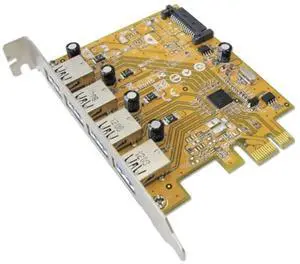 Sunix 4-Port USB 3.0 PCI-E USB4300NS USB-IF Certified TID 350000211