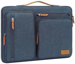 MOSISO 360 Protective Laptop Case 13 inch, 13 inch Laptop Sleeve Compatible with MacBook Air M4 M3 M2 M1 2025-2018/Pro M2 M1 2025-2016, Side Open Carrying Case with 4 Zipper Pockets&Handle, Haze Blue