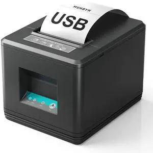 MUNBYN 80mm USB Thermal Receipt Printer, POS Printer with Auto Cutter ESC/POS Command Support Windows Mac(Only USB Interface)