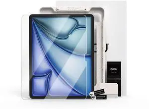 ZUGU CASE Screen Protector for iPad Air 13 (M2/M3), Tempered Glass Scratch Resistant Film, Fingerprint & Smudge Resistant Protector, Includes Installation Guide