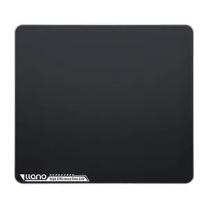 llano Professional Glass Gaming Mousepad, 17.7"x15.8", Smooth Mouse Pad with AG Micro-Etched Surface, Hard Mouse Mat, Anti-Slip Rubber Base, Scratch-Resistant, Waterproof & Durable, Black Large Size
