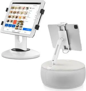 AboveTEK Retail Kiosk iPad Stand, 360° Rotating Commercial POS Tablet Stand Bundle with Tablet Pillow Stand Holder for Bed, Hands Free 360° Swivel Phone/iPad/Kindle Pillow Stand