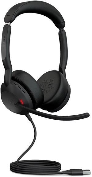 Jabra Evolve2 50 Wired Mono Headset - with AirComfort Technology, Noise-Cancelling Mics & Active Noise Cancellation - MS Teams Certified, Works with All Other Platforms - Black