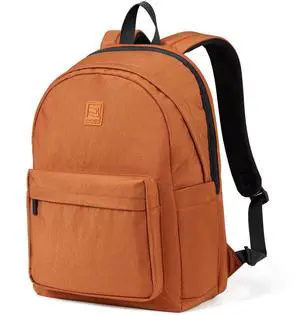 Hanke Travel Backpack for Women Men, Small College Laptop Backpack, Lightweight Water-Resistant Work Bookbag, Cute Casual Daypack for 15.6 Inch Laptop, Reddish Brown