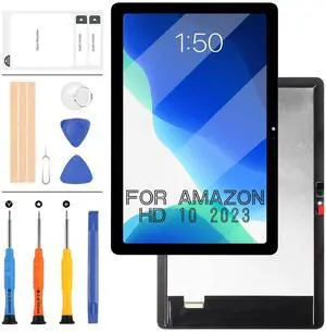 LCD for  Fire HD10 Kids Pro 2023 TG425K Screen Replacement for  Fire HD10 2023 10.1" LCD Display Touch Screen Digitizer Assembly Repair Kit with Tools(Black)