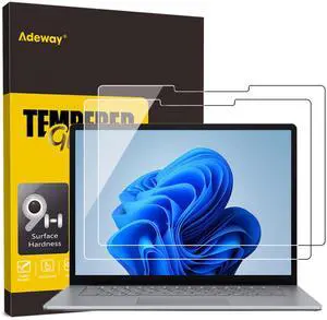 Adeway [2 Pack Microsoft Surface Laptop 6/5/4/3/2/1 13.5 inch Screen Protector,Easy installation/Precise Cutouts/Tempered Glass