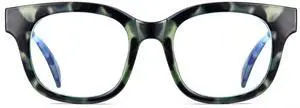 ANRRI Blue Light Blocking Glasses for Women and Men, Oversized Blue Light Computer Glasses, Tortoise-Green Frame