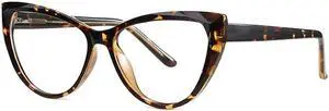 ANRRI Vintage Cat Eye Blue Light Blocking Glasses Women Trendy Cateye Non Prescription Eyeglasses Computer Gaming Glasses Anti Eyestrain Tortoise Frame