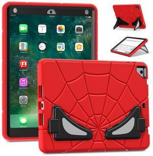 AKABEILA Compatible with Apple iPad 9.7 5th/6th(2017/2018)/iPad Air 2/iPad Pro 9.7 Tablet Case,Lightweight Shockproof Rugged Protective Cover with Kickstand for Kids Children Boys Babies Red Black