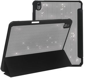 Bling Case Compatible with iPad Air 10.9 Inch 5th Generation2022/iPad Air 4th Generation 2020 with Pencil Holder Protective Case with Soft TPU Back Auto Sleep Wake Cover (IPAD AIR4/5 CASE White)