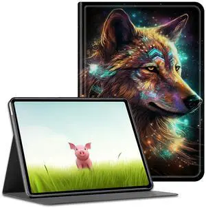 BEOTIWAD for All-New  Fire Max 11 Tablet (13th Generation,2023 Release),PU Leather Multi-Angle Anti Slide Stand Cases with Auto Wake/Sleep for Fire Max 11 2023 Tablet,Beautiful Wolf