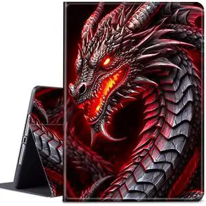 Case for All-New Fire HD 8 & 8 Plus Tablet (14th/12th/10th Generation 2024/2022/2020) 8 inch Lightweight Protective PU Leather Smart Stand Cover with Auto Wake Sleep - Cute Dragon