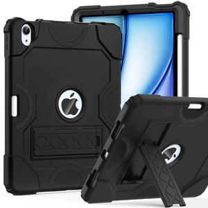 Cantis Case for iPad Air 11-inch (M3) 2025/ (M2) 2024, iPad Air 5th/4th Generation (2022/2020) 10.9 Inch, Heavy Duty Shockproof Rugged Protective for i Pad Air 11'', Black