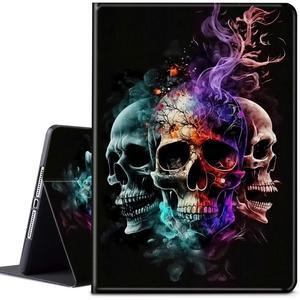 CGFGHHUY for All-New Kindle Fire 7 Tablet Case 12th Generation 2022 Release 7 inch Lightweight Protective PU Leather Smart Stand Cover with Auto Wake Sleep - Fire ice Skull