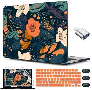 CISSOOK Compatible with MacBook Air 13.6 inch Case 2025 2024 2023 2022 Release M4 M3 M2 Chip, Plastic Flowers Hard Shell Keyboard Cover for MacBook Air 13.6 inch Case A3240 A3113 A2681, Little Flower