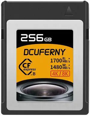 256G CFexpress Type B Memory Card,Up to1700MB/s Read1480MB/s,Write Raw 4K/8K Video Recording for Express Transfer& Large Storage For Nikon Z6/Z7/Z9/D6,Canon EOS1DX/EOS-R5,Panasonic S1/S1R,DJI Ronin 4D