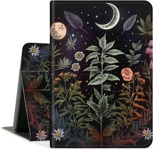 Case for All-New  Kindle Fire HD 8 & 8 Plus Tablet (12th Gen/10th Generation,2022/2020 Release) 8 inch,PU Leather Folio Stand Case with Auto Sleep/Wake,Moon Leave