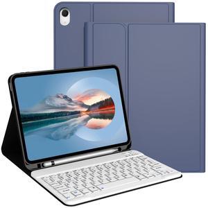 Divufus Keyboard Case for iPad 11th Generation (A16) 2025, for iPad 10th Generation 2022 [Magnetic Detachable Wireless Keyboard][Support 3 System] Folio Case with Pencil Holder, Navy Blue