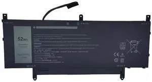 NBULBL N7HT0 Laptop Battery Replacement for Dell Latitude 9510 2-in-1 Latitude 9510 9520 Series Notebook TVKGH V5K68 N2NLL HYMNG N7HTO 08NFC7 0PKW00 089GNG 0HYMNG [7.6V 52Wh]