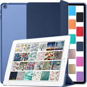 DuraSafe Cases for iPad 9th Gen 2021 8th Gen 2020 iPad 7th Gen 2019 [iPad 9 8 7 ] A2602 A2270 A2197 10.2 Inch MW742LL/A MYLC2LL/A MYL92LL/A MYLA2LL/AiPad Cover with Translucent Hard Back - Navy Blue