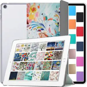 DuraSafe Cases for iPad 9th Gen 2021 8th Gen 2020 iPad 7th Gen 2019 [iPad 9 8 7 ] A2602 A2270 A2197 10.2 Inch MW742LL/A MYLC2LL/A MYL92LL/A PrintediPad Cover with Translucent Hard Back - Deer Print