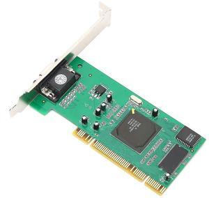 EBTOOLS PCI VGA Graphics Card, 8MB 32Bit Graphics Card, Two Notch 64 Bit PCI X Slots Desktop Computer Accessories Multi Display for Rage XL
