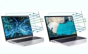 F FORITO 2PCS Anti Blue Light Laptop Screen Protector 15.6 Inch 16:9 and 14 Inch 16:10 Bundle