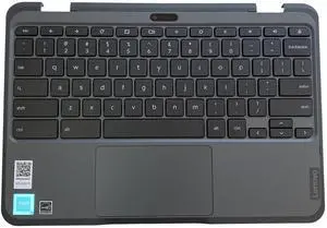 LTPRPTS Replacement Laptop Upper Case Palmrest Keyboard Assembly Part for Lenovo Chromebook 500E 3th 5M11C88952 Black WFC