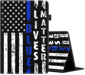 Case for  Fire Max 11 Tablet (13th Generation, 2023 Release), Slim Folding Stand Cover with Auto Wake/Sleep for Fire 11 Max Tablet, Blue Striped Vintage Flag