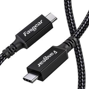 Fasgear USB 4 Cable 3ft, 40Gbps USB C to Type C Data Cord 100W Fast Charging Single Display 8K 60HZ Video Cable Compatible for USB-C Moniter/External SSD/eGPU USB-C Hub/Laptops/Phones/Type C Devices