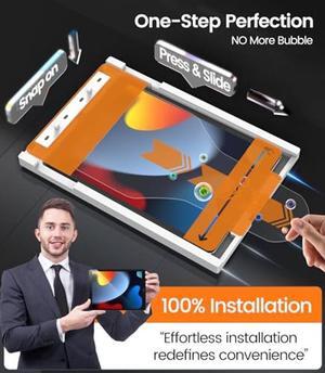 EZ-GLAZ- 2 Pack Screen Protector for iPad 10.2", 7th 8th 9th Generation, 9H Hardness Tempered Glass, Easy to Install, Support Apple Pencil