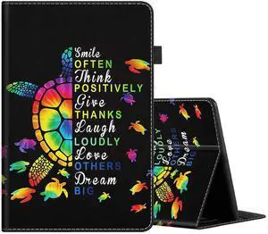 Case for  Fire Max 11 Tablet (13th Generation, 2023 Release), Slim Folding Stand Cover with Auto Wake/Sleep for Fire 11 Max Tablet, Colorful Rainbow Turtle Family