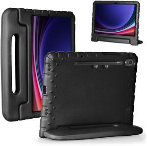 Foluu Case for Samsung Galaxy Tab S9 Tablet 2023, Galaxy Tab S9 11 inch Kids Case, Shockproof Light Weight Handle Stand Case for Samsung Galaxy Tab S9 2023 (Black)
