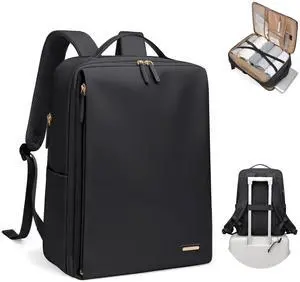 GOLF SUPAGS Stylish Laptop Backpack for Women Airline Approved Perfect for Work College and Travel Multi-Functional Casual Daypack Fits 17.3 Inch Notebook (Black)