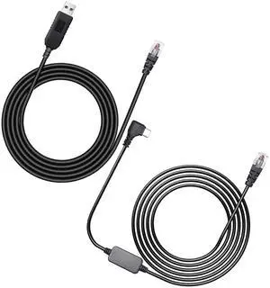 Hodeoo USB-C to RJ11 & USB to RJ11 Radar Detector Cables, 6.56Ft Each, Compatible with Escort, Uniden, Beltronics, Cobra, Radenso XP & More (Premium Replacement Power Cords)