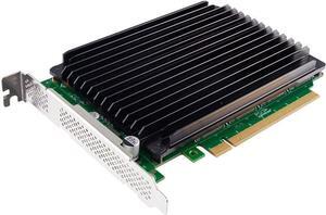 ipolex 4-Port PCIe 3.0 x16 NVMe M.2 SSD Adapter (M-Key), Quad 2280/2260/2242/2230 Support, Backward Compatible with PCIe 2.0/1.0, Requires BIOS Bifurcation, with Heatsink