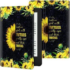 Slim for All-New  Fire HD 10 and Fire HD 10 Plus Tablet Case (Only Fit 11th Generation 2021 Release), Smart Standing Cover with Auto Sleep/Wake, Sunflower Girl with Tattoos