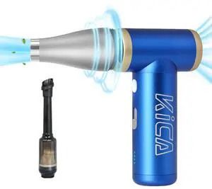 KiCA JetFan 2S Electric Air Duster with Vacuuming Accessory (Blue)