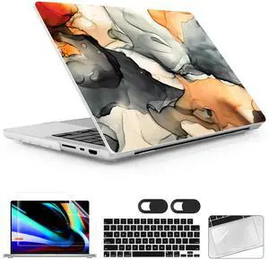 Lepeoac for MacBook Pro 16 inch Case 2021 2022 2023 2024 Release A3186 A3403 M4 A2991 M3 A2780 M2 A2485 M1 Pro/Max, Hard Shell Case with Screen Protector & Keyboard Cover, Technique Texture