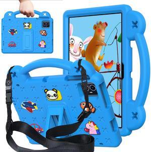 Kwamaz for Onn 10.1 inch Tablet Case (2024 Model) 100135925, with Strap Handle Stand, Kids EVA Shockproof Cover for Walmart Onn Tablet Case 10.1'' Gen 4, Blue