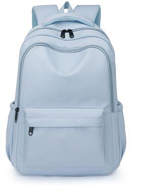 Cute Aesthetic Backpack for School Supplies College Backpack for Teen Girls Students Laptop Bag Large Capacity Bookbags Travel Lightweight Backpack for Casual Middle School Bag Solid Color(Blue)