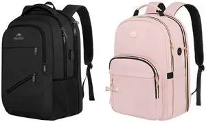 MATEIN TSA 17 Inch Travel Laptop Backpack for Women Men, Large Computer Backpack for Business College Flight Approved Carry On Bag with USB Charging Port and Luggage Sleeve