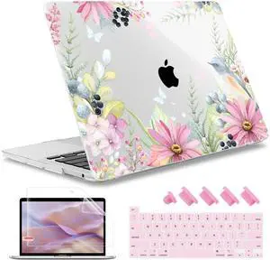 May Chen Compatible with MacBook Pro 13 inch Case 2022 2021 2020 Release Models A2338 M2 M1 A2251 A2289, Plastic Hard Shell Case + Keyboard Cover for Mac Pro 13" with Touch Bar, Blue Bird