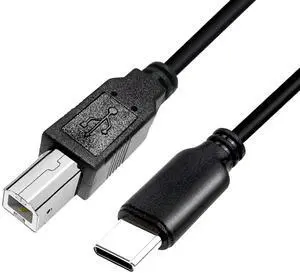 YOTETION Long Slim USB2.0 C Printer Cable 40ft, USB C to USB B Cable USB 2.0 Cable High Speed USB Printer USB2.0 C to B Cable Scanner Printer Cord to Computer for HP Canon Brother Dell Epson OD2.8MM