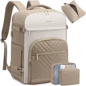 LOVEVOOK Travel Backpack for Women,50L Carry On Backpack for Airplanes,18 Inch Laptop Personal Item Travel Bag,TSA Approved Carry On Luggage,Waterproof Weekender Business Hiking Bag