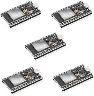 5PCS ESP32 Development Board, LUIRSAY ESP32 DevKit with 2.4GHz WiFi + Bluetooth Dual Core, CP2102 Chip, ESP32 USB-C Port, Support AP/STA/AP+STA, for Arduino IDE (38Pin)